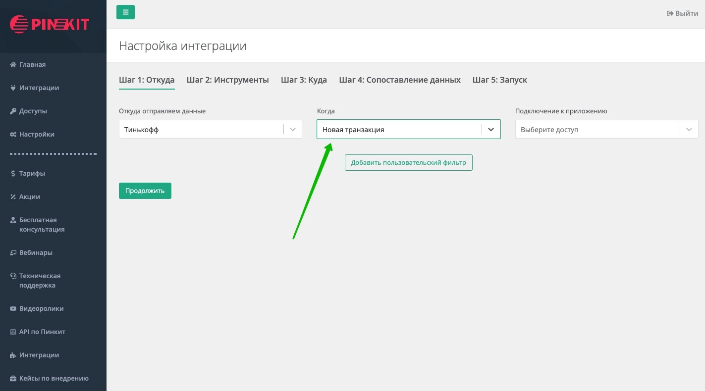 Интеграции Пинкит Интеграции Пинкит