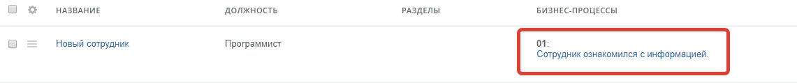 Статус бизнес-процесса Статус бизнес-процесса