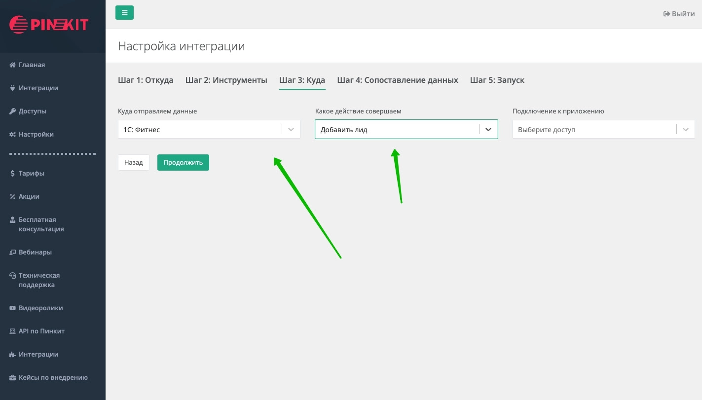 Интеграции Пинкит Интеграции Пинкит